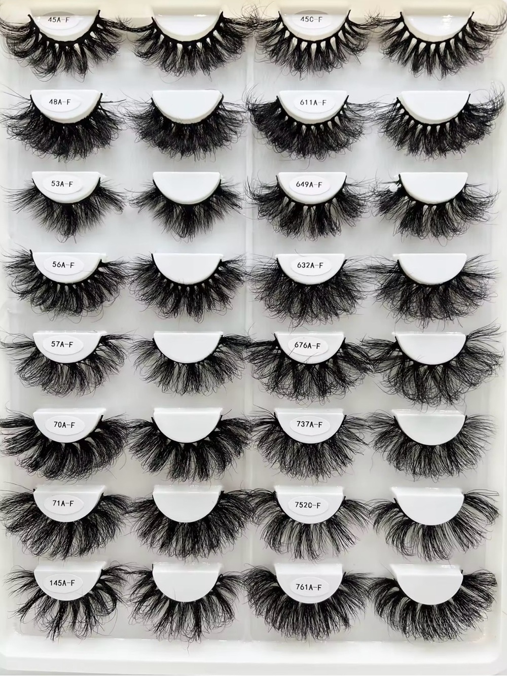 Voluminous Black Strip Lashes - Fluffy Dramatic Styles (Set)